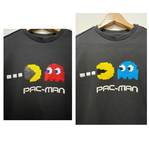 Zara crew neck black pac-man sweater size 10 - Picture 5 of 6
